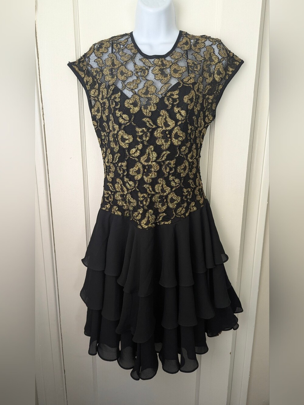Late Edition Gold Frills Dress